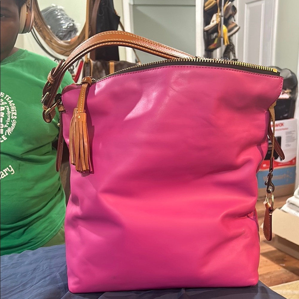 Pink leather Dooney and Bourke